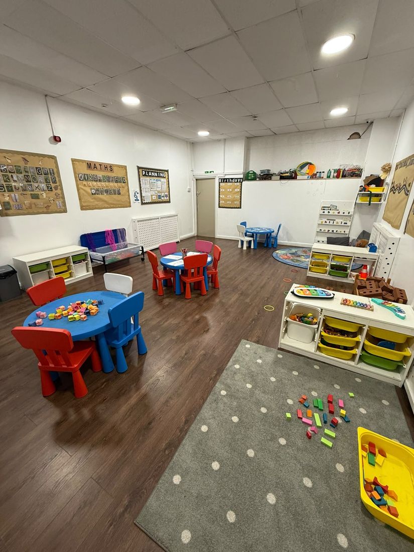 Bright, well-resourced toddler room ready for the day